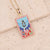 Women Retro Vintage Metal Fruit Copper Zircon Inlay Pendants