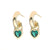 Versatile Heart Heart Zircon Drop Earrings