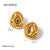 IG Style Round Geometric Stainless Steel 18K Gold Plated Earrings