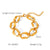 Women IG Style Chain Irregular Geometric Stainless Steel Electroplating Bracelets