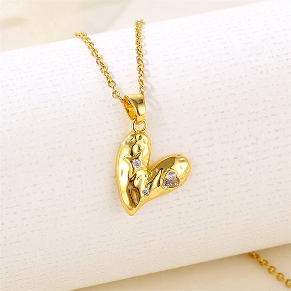 Minimalist Heart Stainless Steel Electroplating Necklaces