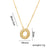 Letter Text Number Titanium Steel 18K Gold Plated Necklaces