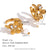 Women Fashion Circle Geometric Stainless Steel 18K Gold Plated Clip On Earrings