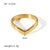 Women IG Style Circle Heart Geometric Stainless Steel Electroplating Rings