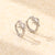 925 Sterling Silver Cute & Edgy Octagram Geometric Silver Diamond Inlay Earrings