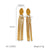 IG Style Tassel Chain Geometric Stainless Steel Electroplating Earrings