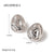 IG Style Round Geometric Stainless Steel 18K Gold Plated Earrings