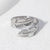 Women Niche Feather Stainless Steel Electroplating Rings