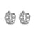 925 Sterling Silver Circle Round Geometric Silver Electroplating Earrings