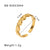 Women IG Style Asymmetrical Fan-Shape Heart Heart Geometric Leaf Stainless Steel Electroplating Rings