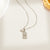 Korean Letter Geometric Titanium Steel 18K Gold Plated Necklaces