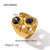 IG Style Round Geometric Stainless Steel 18K Gold Plated Rings