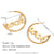 Minimalist Circle Geometric Stainless Steel 18K Gold Plated Earrings