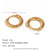 Fashion Circle Geometric Stainless Steel 18K Gold Plated Earrings