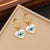 Expressive Eye Heart Stainless Steel Oil Dripping Necklaces