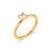 Women Fashion Circle Geometric Stainless Steel 18K Gold Plated Rings