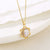 Women Minimalist Geometric Metal Flower Stainless Steel Electroplating Necklaces