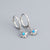 925 Sterling Silver Korean Octagram Geometric Silver Diamond Inlay Stud Earrings