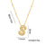 Letter Text Number Titanium Steel 18K Gold Plated Necklaces