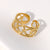 Open Ring Cute Heart Stainless Steel Electroplating Rings