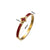 Ellipse Titanium Steel 18K Gold Plated Bangles