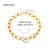 Women IG Style Circle Geometric Stainless Steel 18K Gold Plated Bracelets