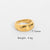 Women IG Style Geometric Stainless Steel 18K Gold Plated Rings