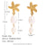 Fashion Starfish Animal Chinese Zodiac Stainless Steel Electroplating Stud Earrings