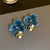 Retro Vintage Droplet Droplet Metal Electroplating Earrings