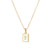 Minimalist Letter Number Text Stainless Steel 18K Gold Plated Necklaces