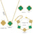 Moderate Luxury Quadrilateral Geometric Heart Titanium Steel 18K Gold Plated Necklaces