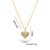 Moderate Luxury Heart Titanium Steel 18K Gold Plated Necklaces