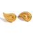 Fashion Circle Droplet Stainless Steel 18K Gold Plated Stud Earrings