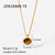 IG Style Round Geometric Stainless Steel 18K Gold Plated Necklaces