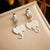 Fashion Cartoon Animal Chinese Zodiac Stainless Steel Electroplating Earrings