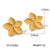 IG Style Leaf Flower Geometric Stainless Steel Electroplating Earrings