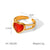 IG Style Ring Heart Geometric Heart Red Agate Electroplating Rings