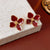 Luxurious Quadrilateral Geometric Flower Alloy Oil Dripping Earrings