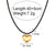 Fashion Heart Geometric Stainless Steel 18K Gold Plated Necklaces