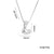 Letter Text Number Titanium Steel 18K Gold Plated Necklaces