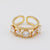 Women Metal Gold Plated Copper Rings