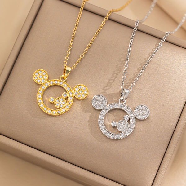 Moderate Luxury Cartoon Geometric Stainless Steel Electroplating Necklaces