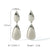 IG Style Droplet Geometric Stainless Steel Electroplating Earrings