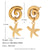 Fashion Starfish Geometric Chinese Zodiac Animal Stainless Steel Electroplating Earrings