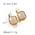 IG Style Circle Heart Tennis / Diamond Line Heart Geometric U-Shape Titanium Steel Electroplating Earrings