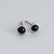 925 Sterling Silver Korean Round Geometric Silver Stud Earrings