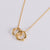 Expressive Double Circle Geometric Stainless Steel Electroplating Necklaces