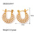 IG Style Circle Geometric Stainless Steel 18K Gold Plated Earrings