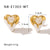 IG Style Heart Heart Stainless Steel Electroplating Earrings