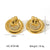 IG Style Round Geometric Stainless Steel Electroplating Earrings